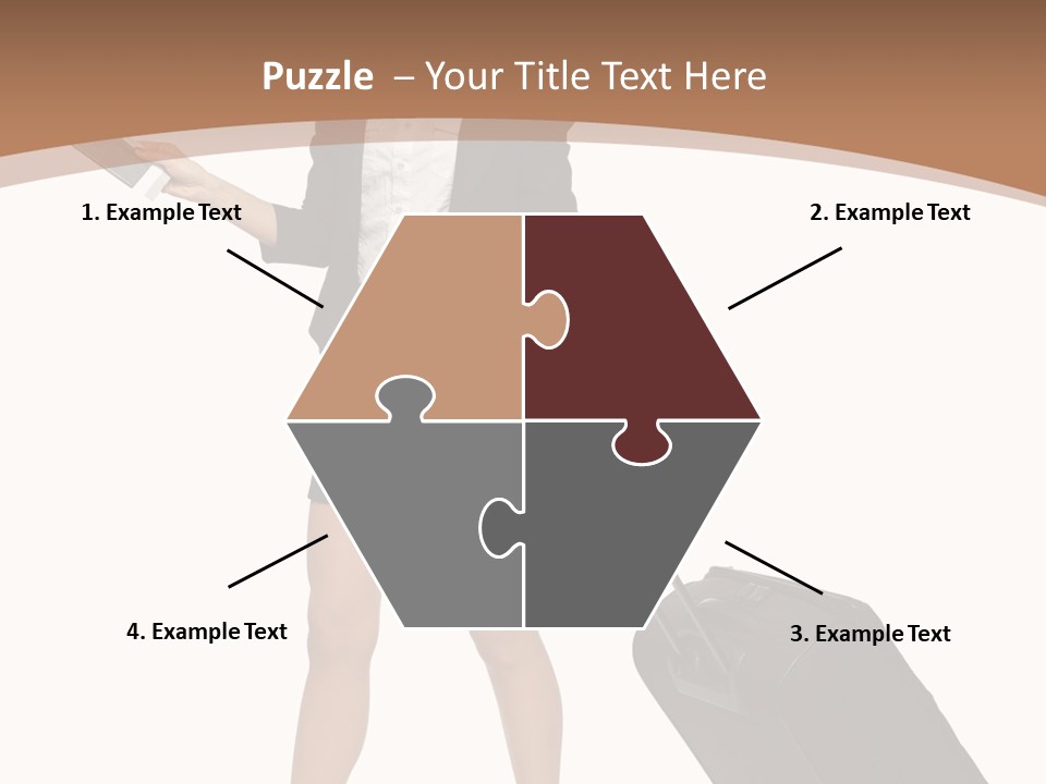 A Woman In A Business Suit Holding A Briefcase PowerPoint Template