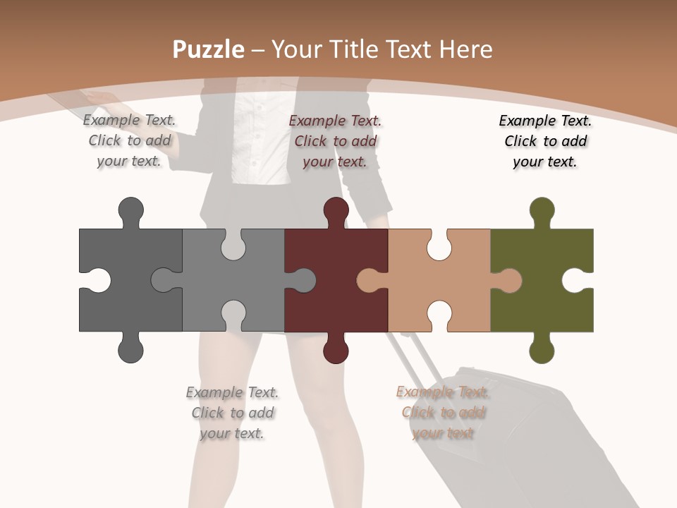 A Woman In A Business Suit Holding A Briefcase PowerPoint Template