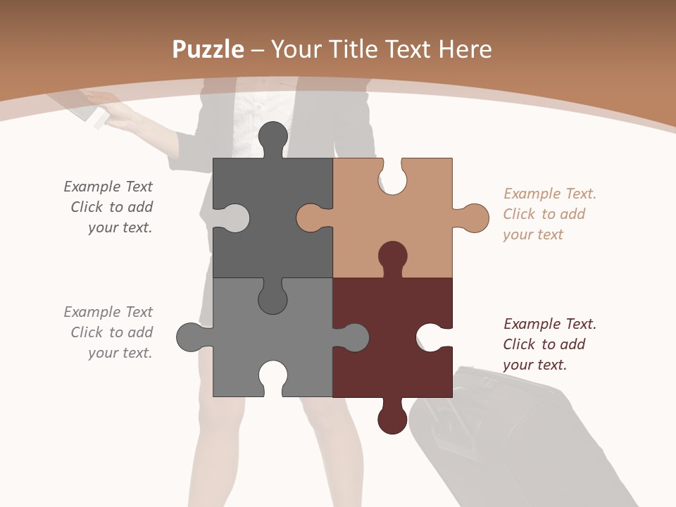 A Woman In A Business Suit Holding A Briefcase PowerPoint Template