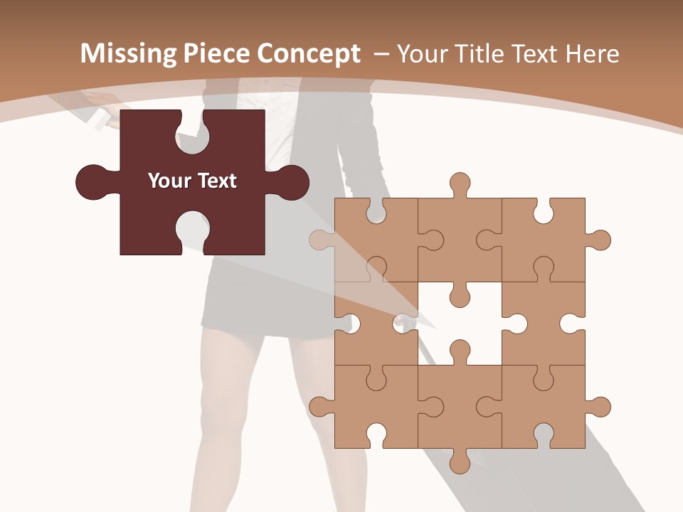 A Woman In A Business Suit Holding A Briefcase PowerPoint Template