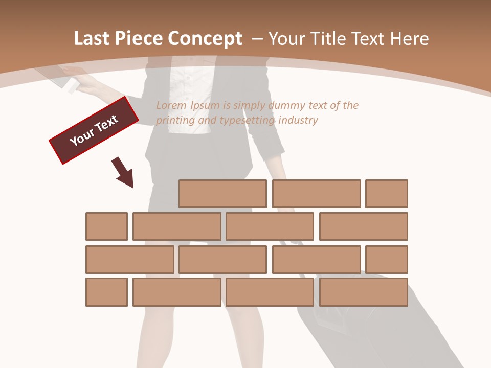 A Woman In A Business Suit Holding A Briefcase PowerPoint Template