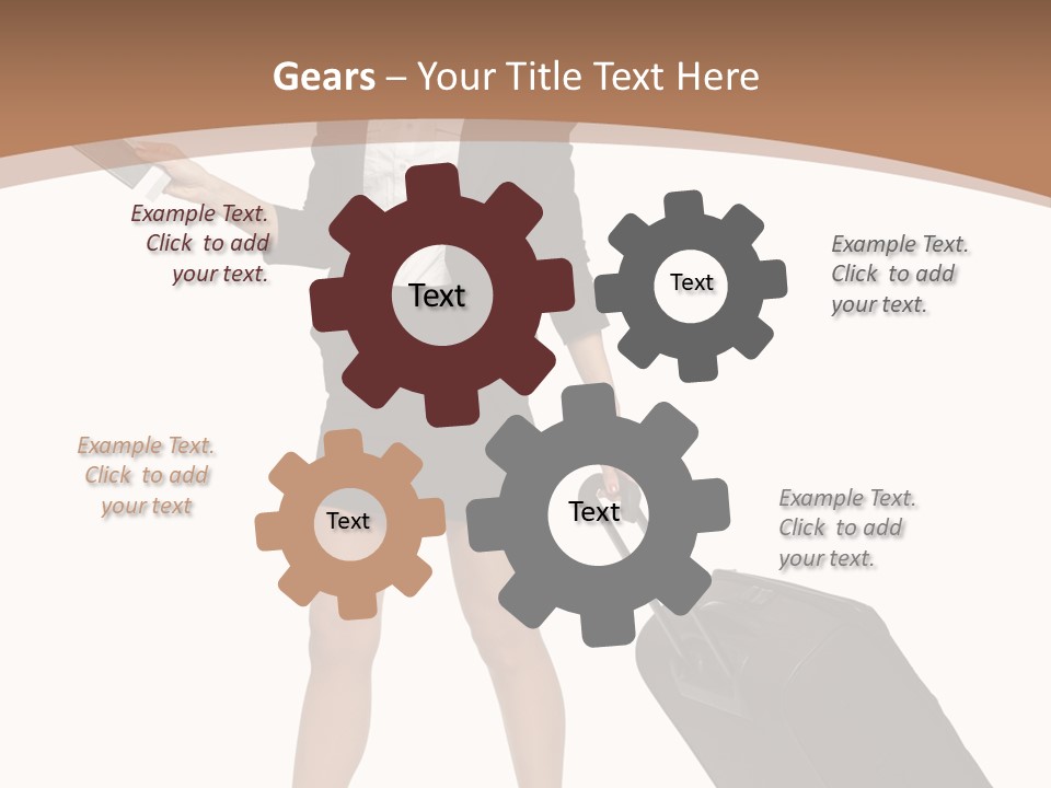 A Woman In A Business Suit Holding A Briefcase PowerPoint Template