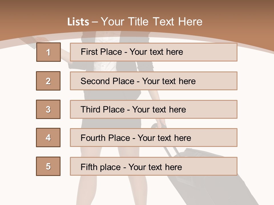 A Woman In A Business Suit Holding A Briefcase PowerPoint Template