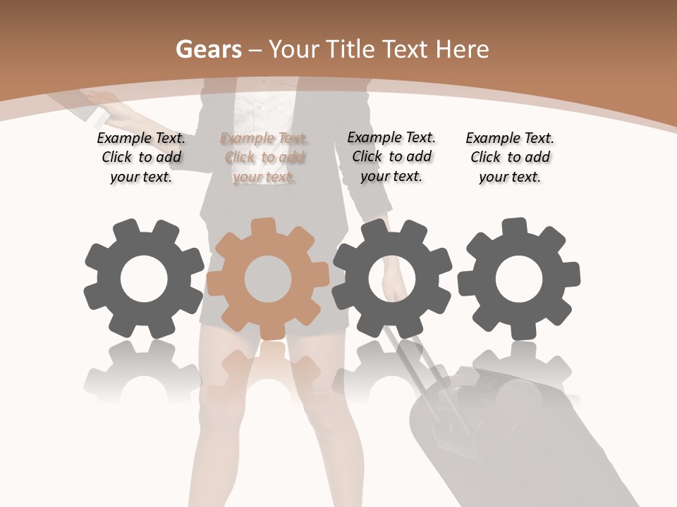 A Woman In A Business Suit Holding A Briefcase PowerPoint Template