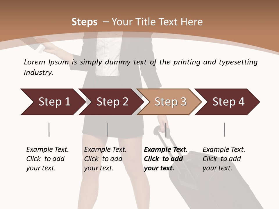A Woman In A Business Suit Holding A Briefcase PowerPoint Template