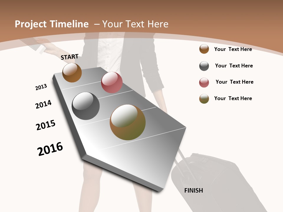 A Woman In A Business Suit Holding A Briefcase PowerPoint Template