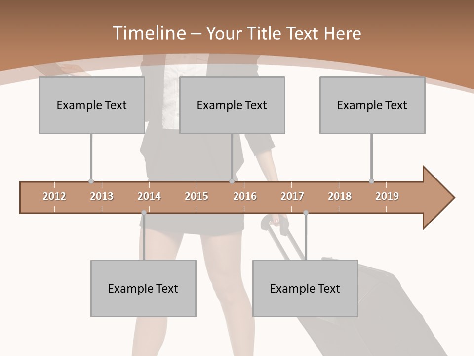 A Woman In A Business Suit Holding A Briefcase PowerPoint Template
