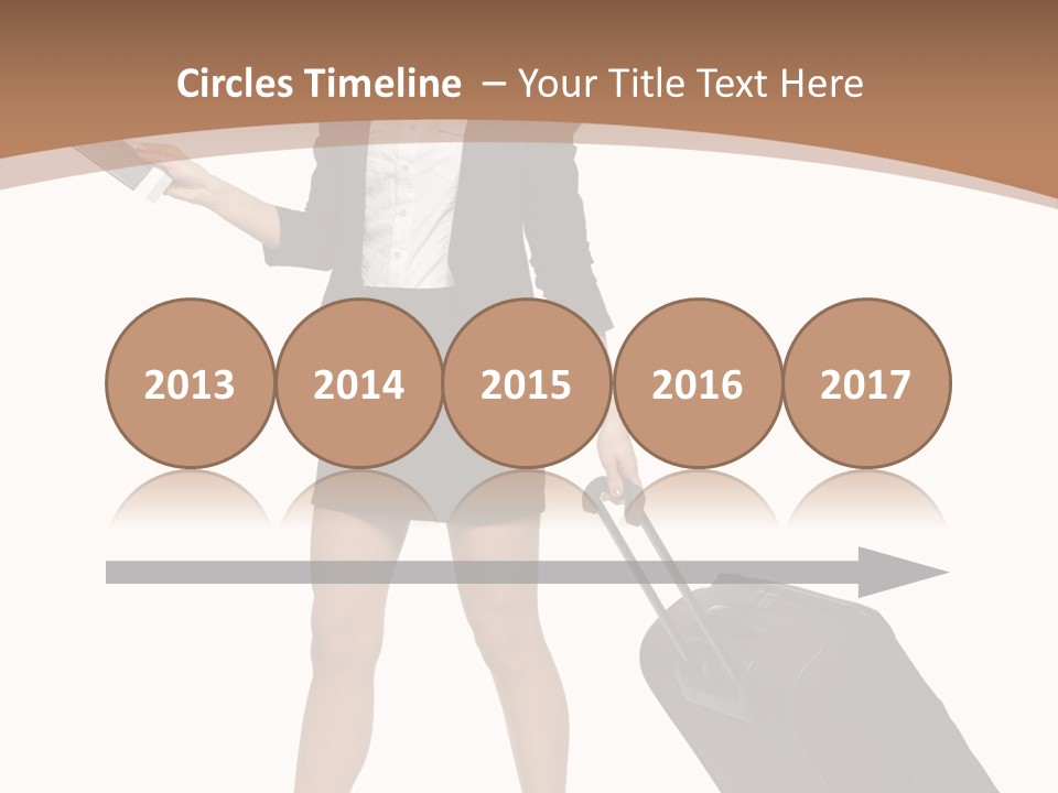 A Woman In A Business Suit Holding A Briefcase PowerPoint Template