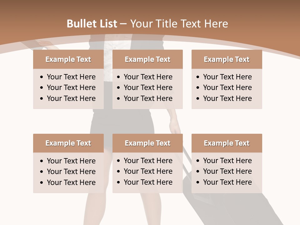 A Woman In A Business Suit Holding A Briefcase PowerPoint Template