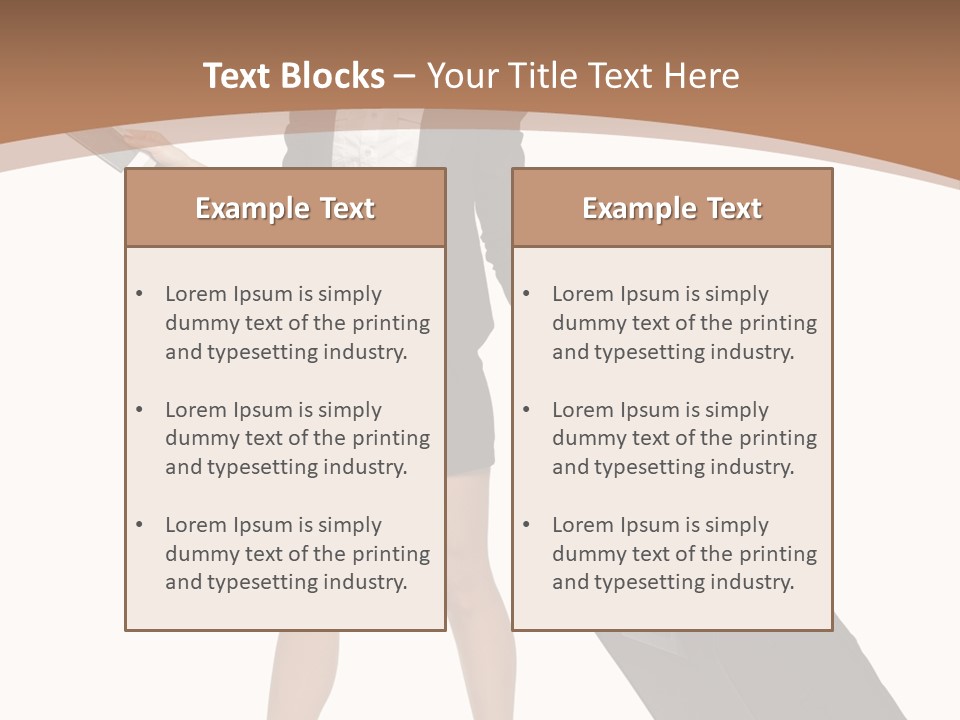 A Woman In A Business Suit Holding A Briefcase PowerPoint Template