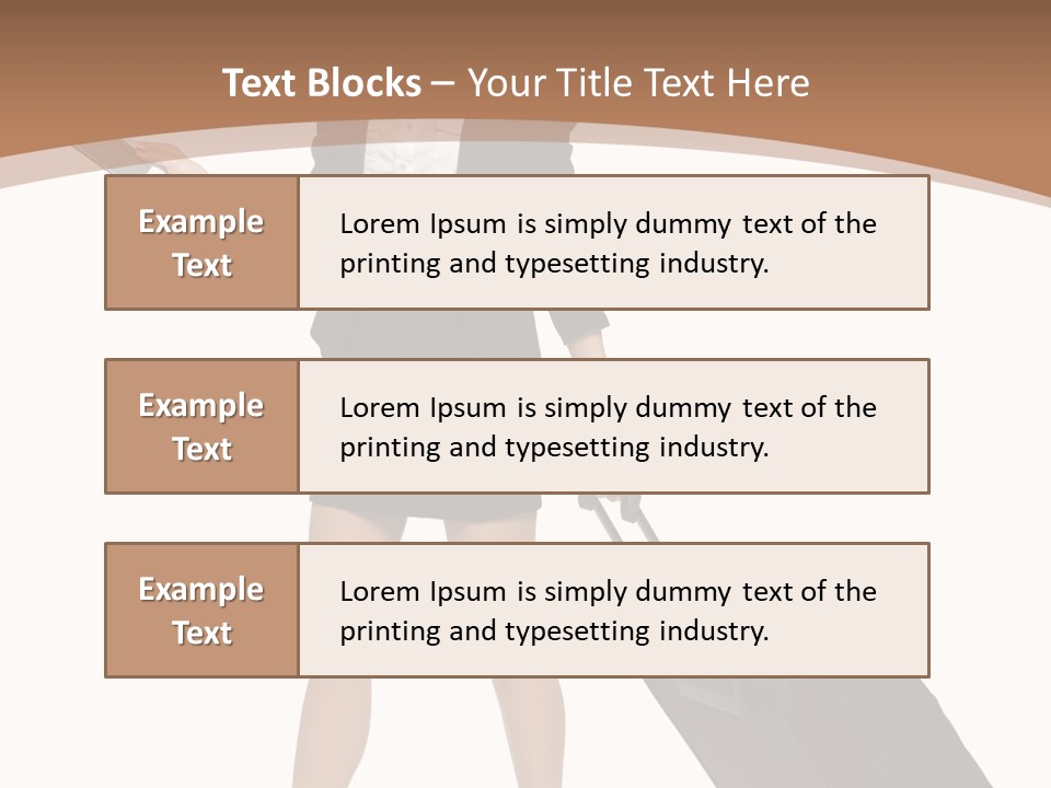 A Woman In A Business Suit Holding A Briefcase PowerPoint Template