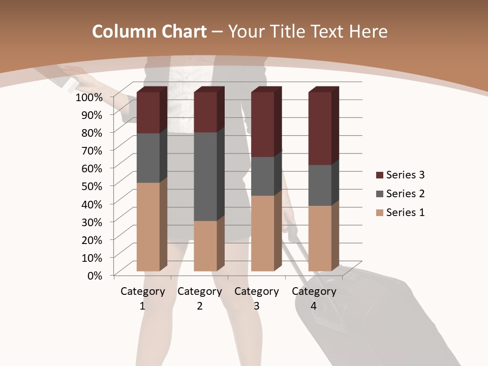 A Woman In A Business Suit Holding A Briefcase PowerPoint Template