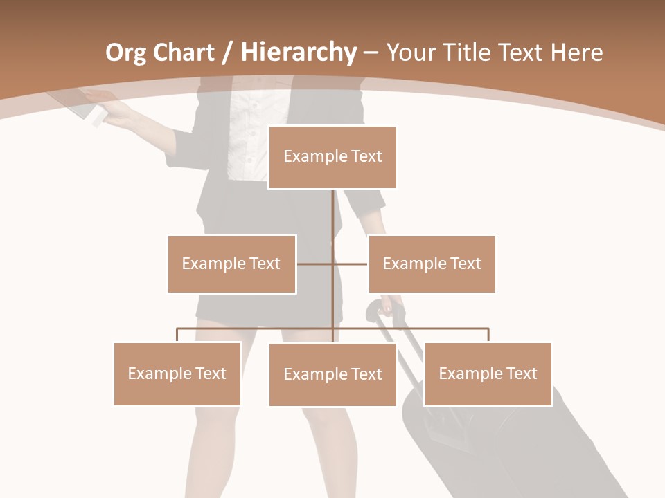 A Woman In A Business Suit Holding A Briefcase PowerPoint Template