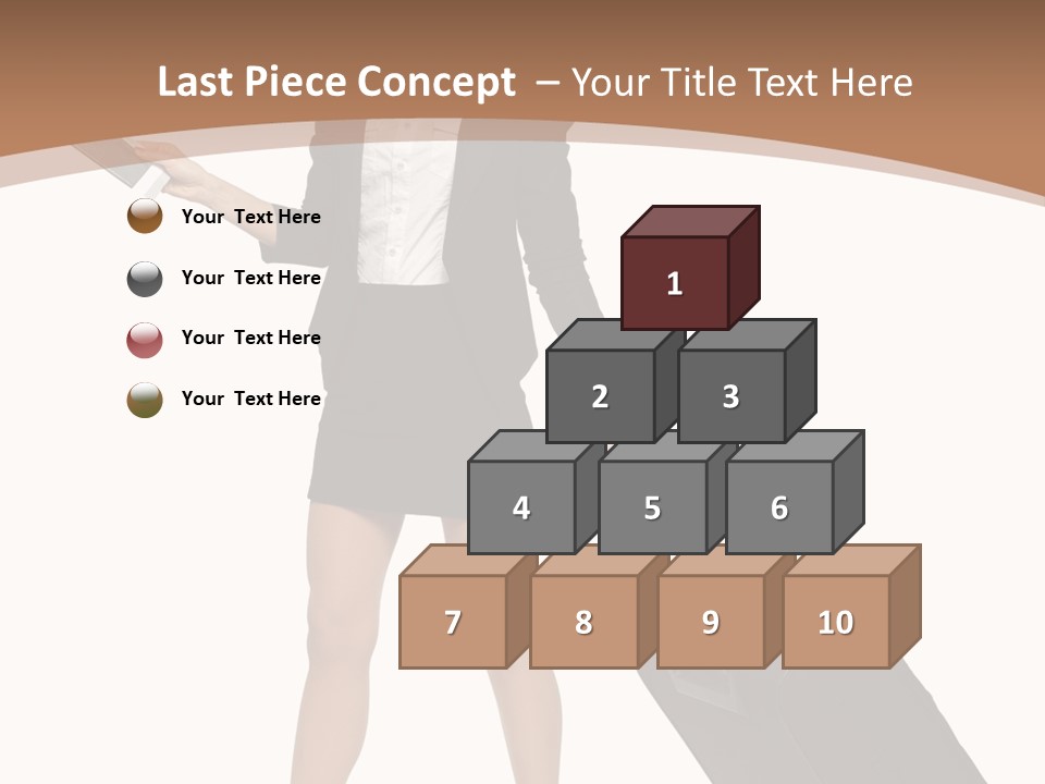 A Woman In A Business Suit Holding A Briefcase PowerPoint Template