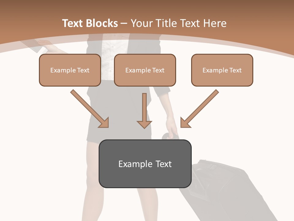 A Woman In A Business Suit Holding A Briefcase PowerPoint Template