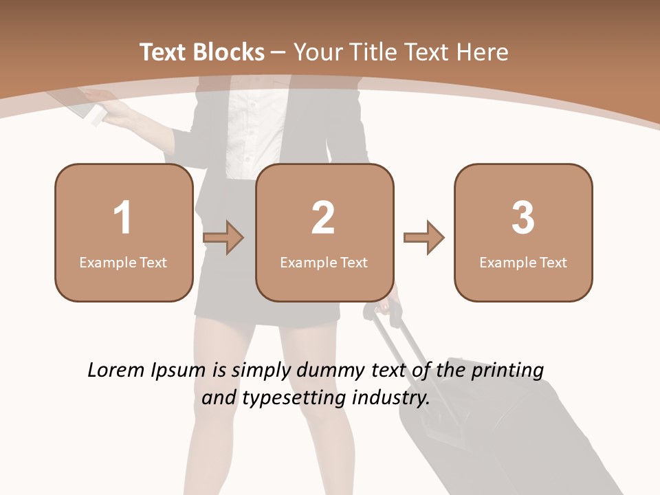 A Woman In A Business Suit Holding A Briefcase PowerPoint Template