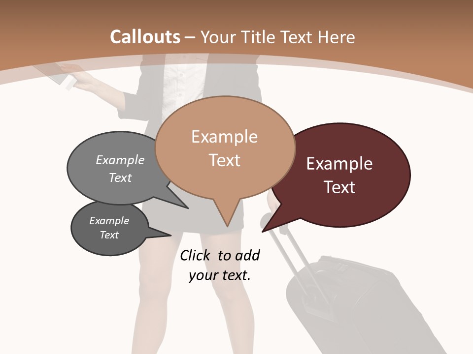 A Woman In A Business Suit Holding A Briefcase PowerPoint Template