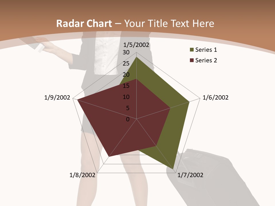 A Woman In A Business Suit Holding A Briefcase PowerPoint Template