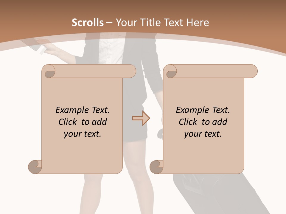 A Woman In A Business Suit Holding A Briefcase PowerPoint Template