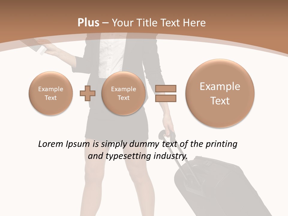 A Woman In A Business Suit Holding A Briefcase PowerPoint Template