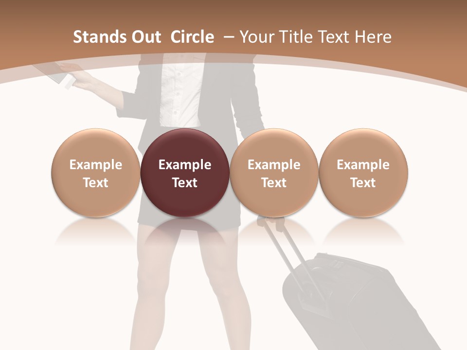 A Woman In A Business Suit Holding A Briefcase PowerPoint Template