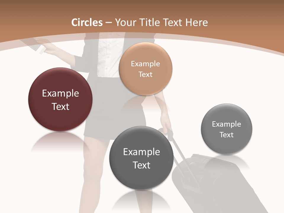 A Woman In A Business Suit Holding A Briefcase PowerPoint Template