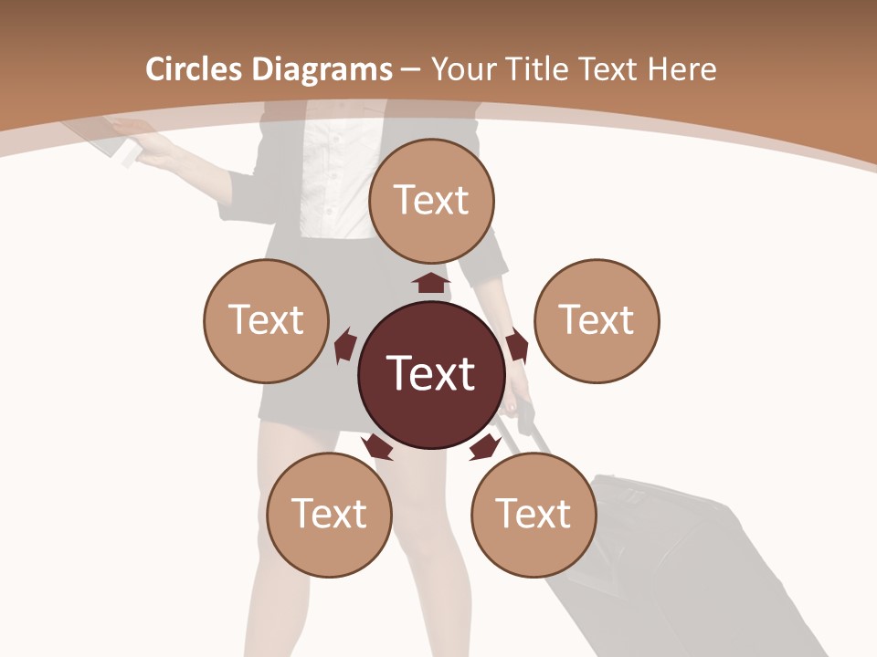 A Woman In A Business Suit Holding A Briefcase PowerPoint Template