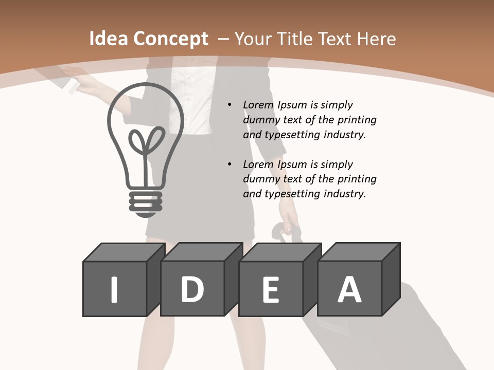 A Woman In A Business Suit Holding A Briefcase PowerPoint Template