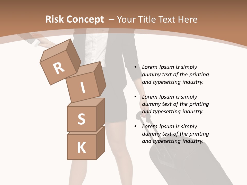 A Woman In A Business Suit Holding A Briefcase PowerPoint Template