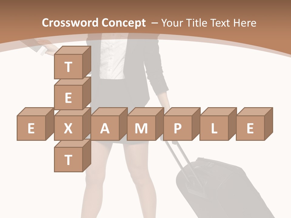 A Woman In A Business Suit Holding A Briefcase PowerPoint Template