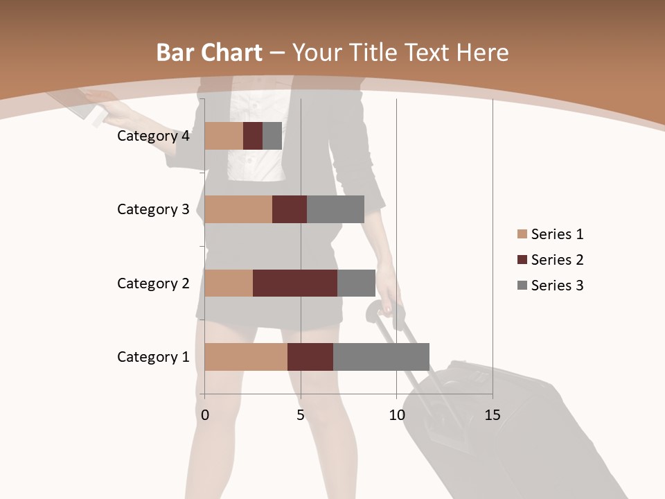 A Woman In A Business Suit Holding A Briefcase PowerPoint Template