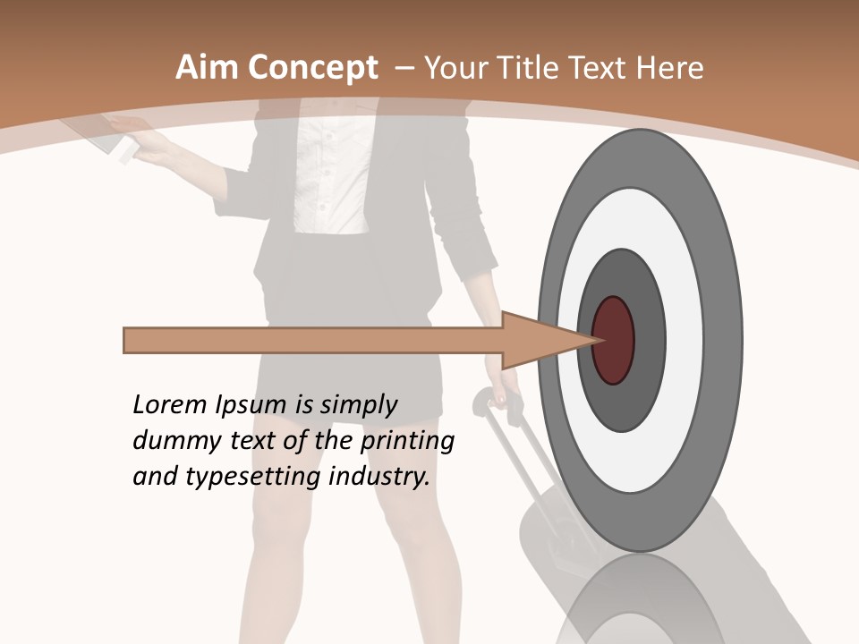 A Woman In A Business Suit Holding A Briefcase PowerPoint Template