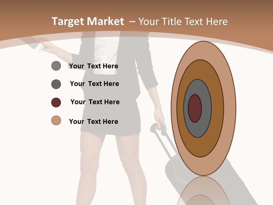 A Woman In A Business Suit Holding A Briefcase PowerPoint Template