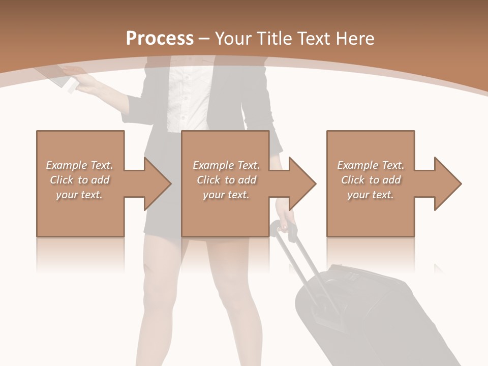 A Woman In A Business Suit Holding A Briefcase PowerPoint Template