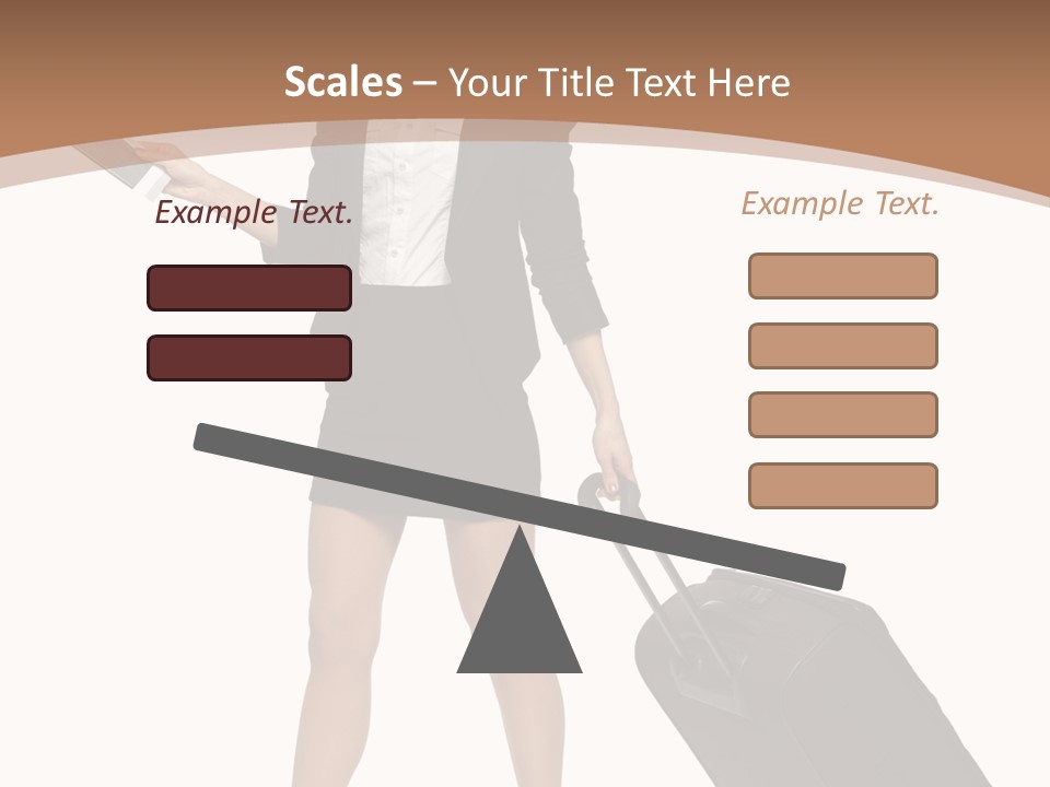 A Woman In A Business Suit Holding A Briefcase PowerPoint Template