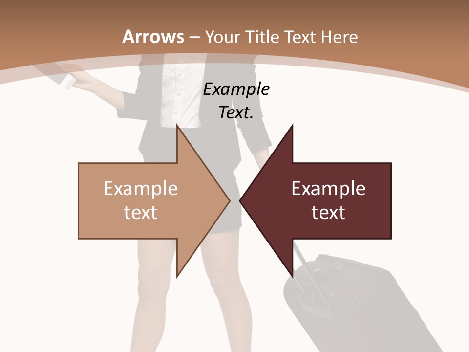 A Woman In A Business Suit Holding A Briefcase PowerPoint Template