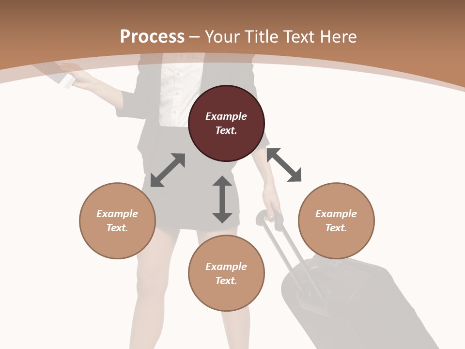 A Woman In A Business Suit Holding A Briefcase PowerPoint Template