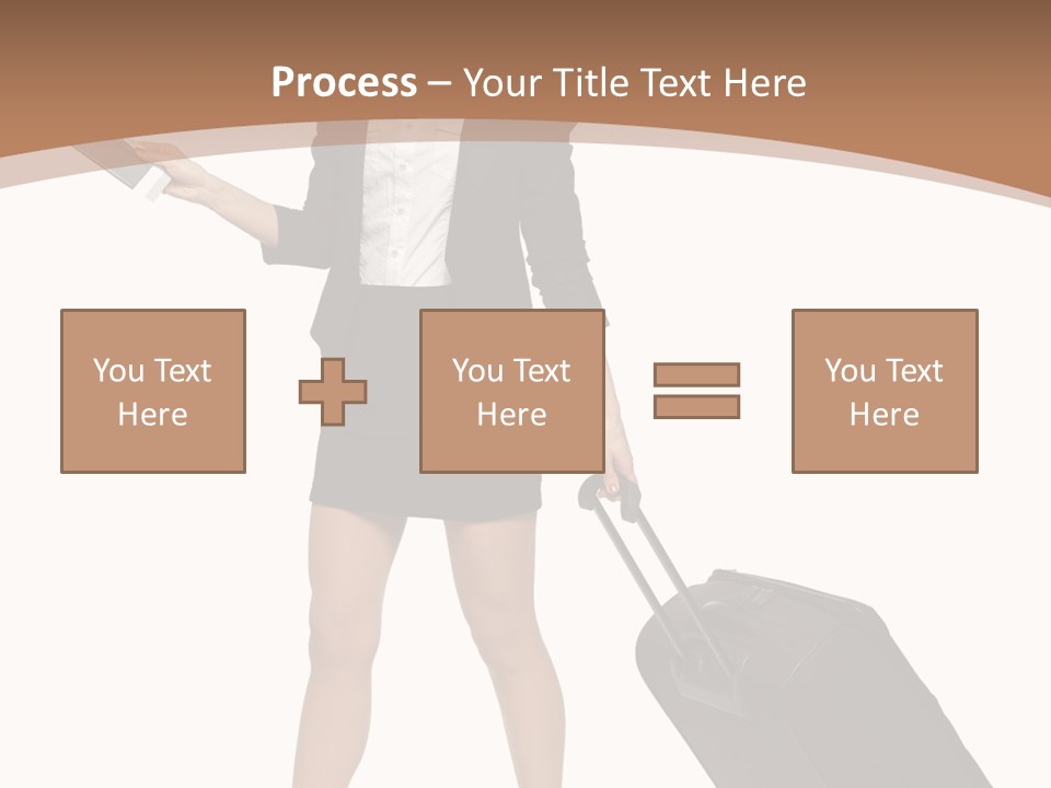 A Woman In A Business Suit Holding A Briefcase PowerPoint Template