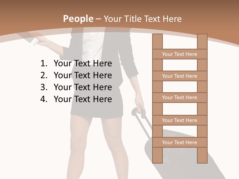 A Woman In A Business Suit Holding A Briefcase PowerPoint Template