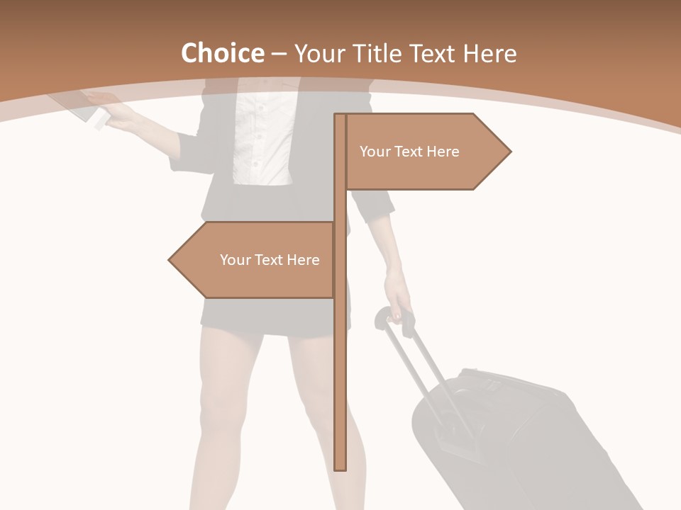 A Woman In A Business Suit Holding A Briefcase PowerPoint Template