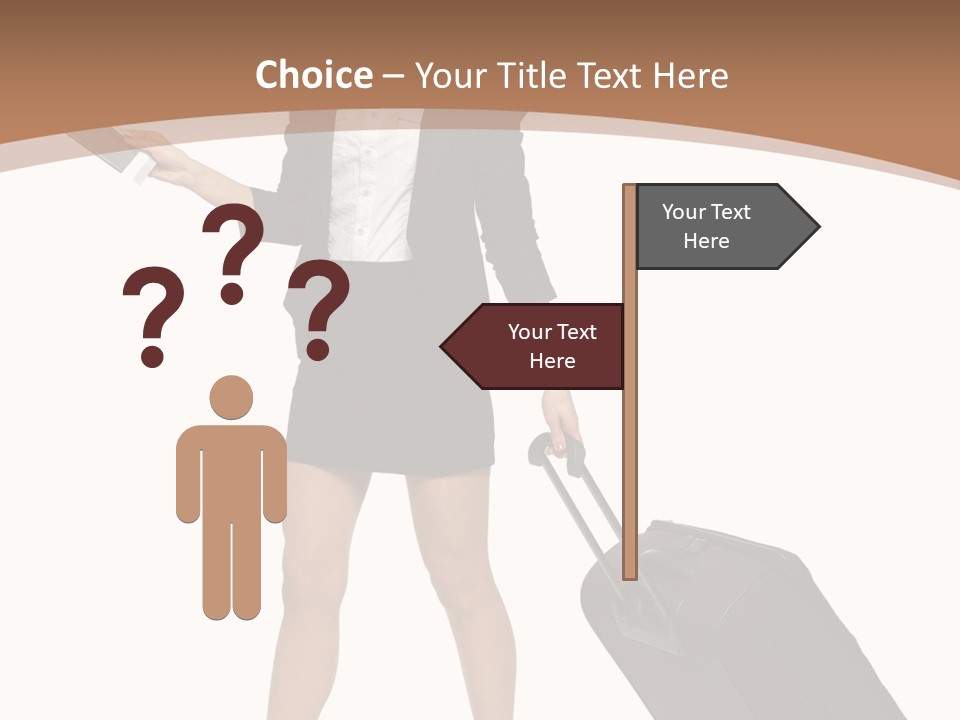 A Woman In A Business Suit Holding A Briefcase PowerPoint Template