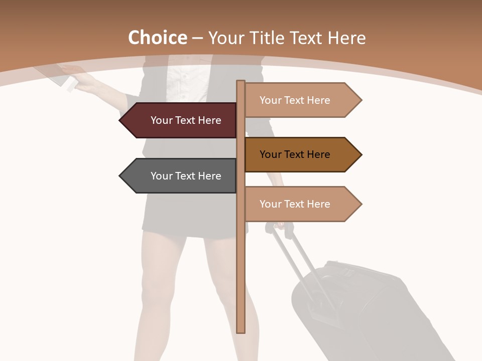 A Woman In A Business Suit Holding A Briefcase PowerPoint Template