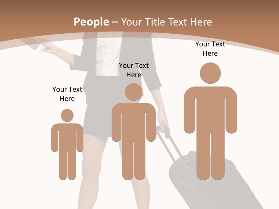 A Woman In A Business Suit Holding A Briefcase PowerPoint Template