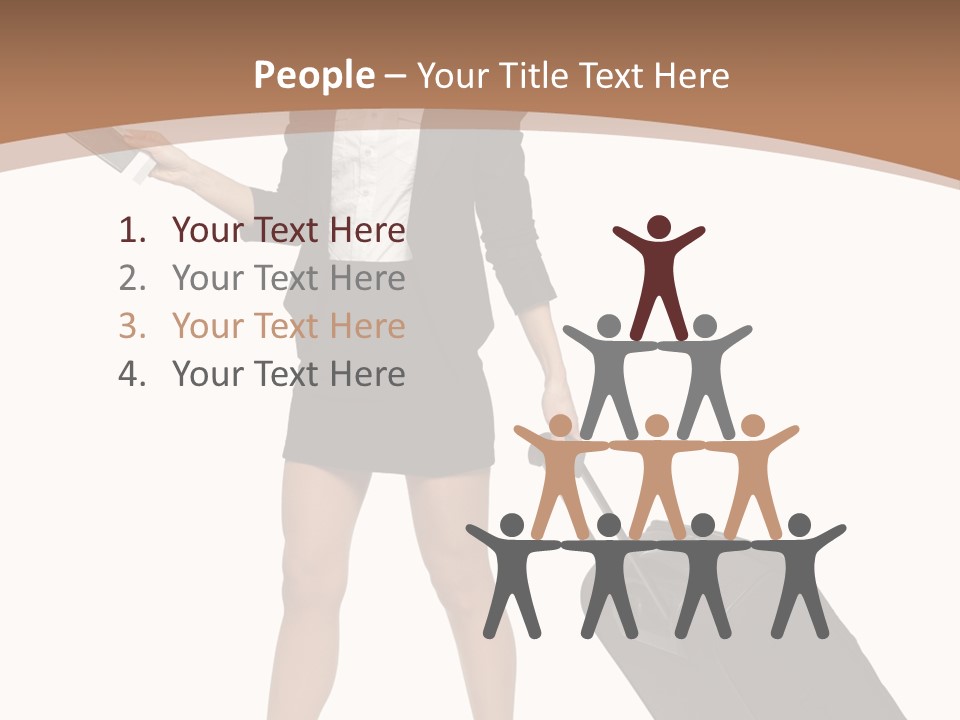 A Woman In A Business Suit Holding A Briefcase PowerPoint Template