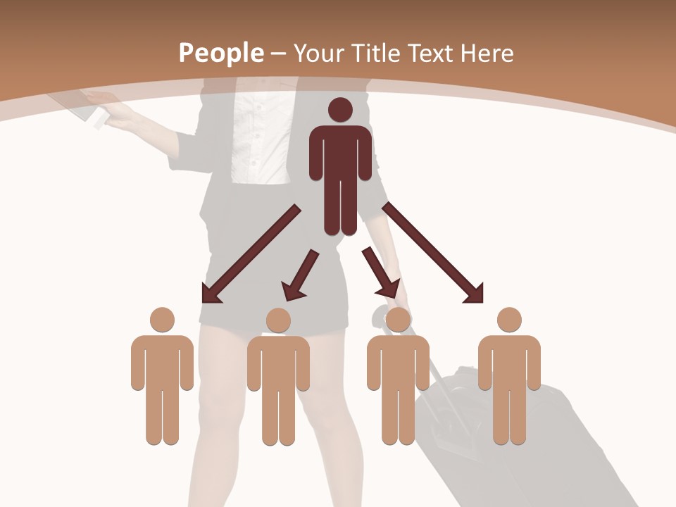 A Woman In A Business Suit Holding A Briefcase PowerPoint Template