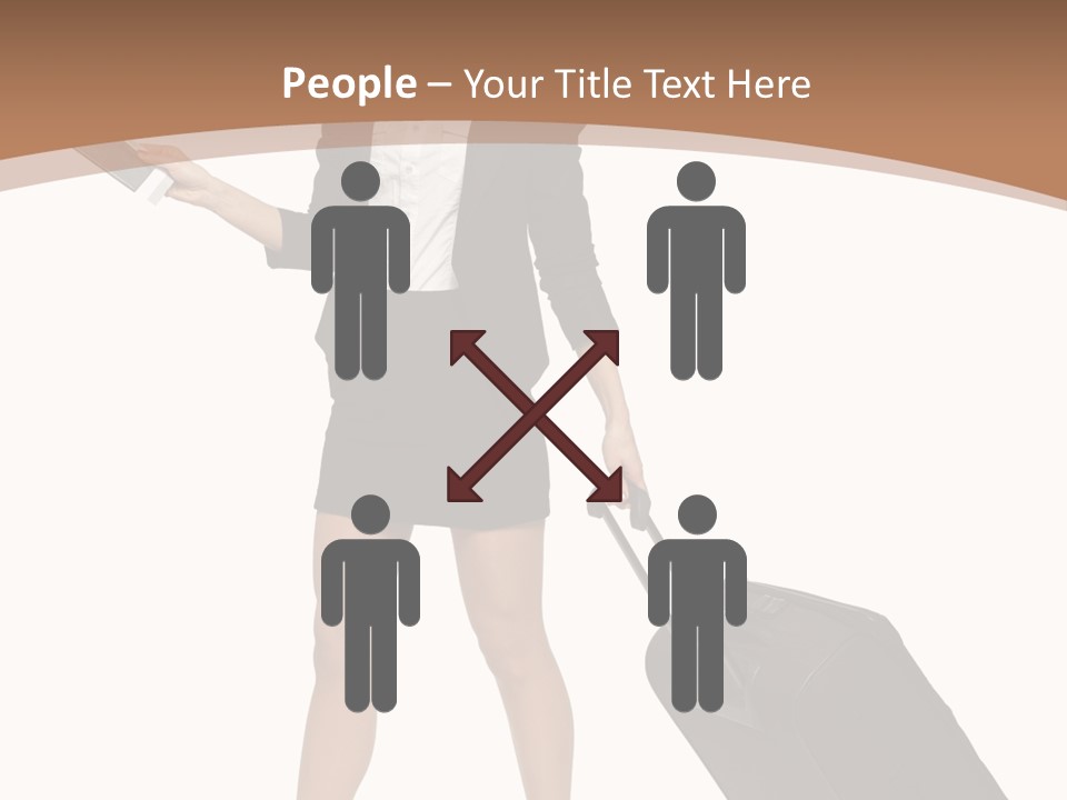 A Woman In A Business Suit Holding A Briefcase PowerPoint Template