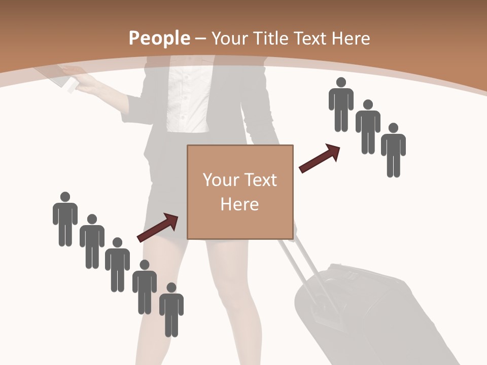 A Woman In A Business Suit Holding A Briefcase PowerPoint Template