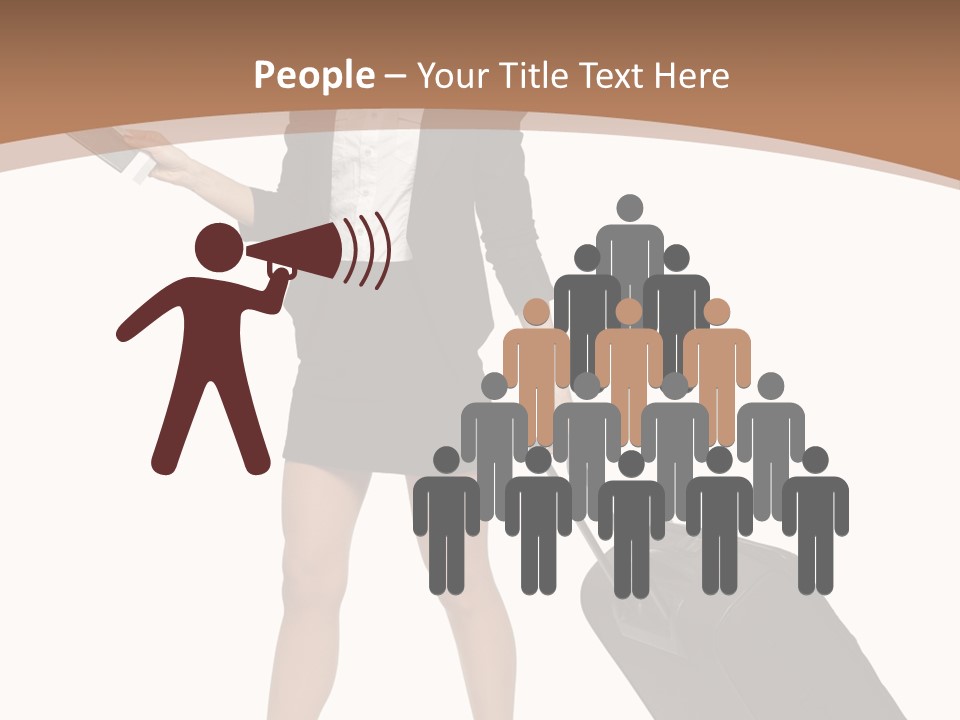 A Woman In A Business Suit Holding A Briefcase PowerPoint Template