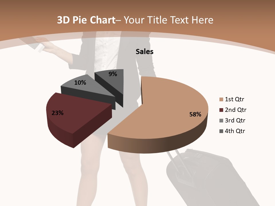 A Woman In A Business Suit Holding A Briefcase PowerPoint Template