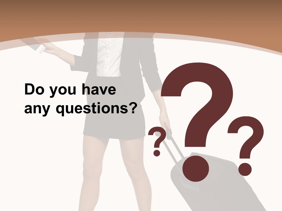 A Woman In A Business Suit Holding A Briefcase PowerPoint Template